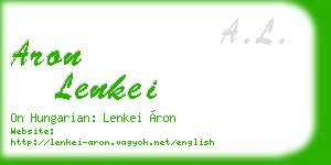 aron lenkei business card