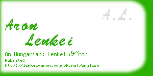 aron lenkei business card